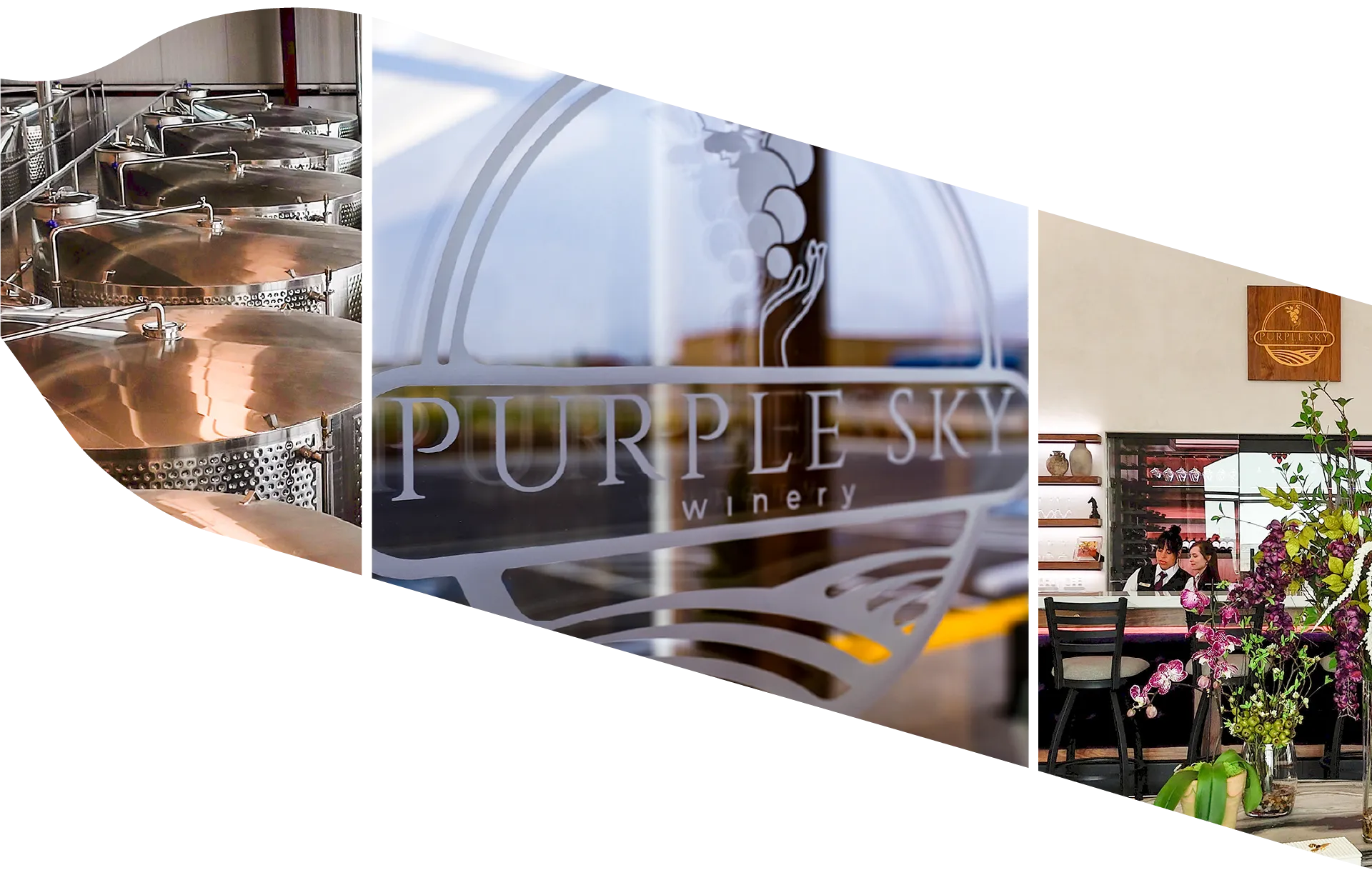 Purple sky winery restaurant and wine making in pleasent view utah.
