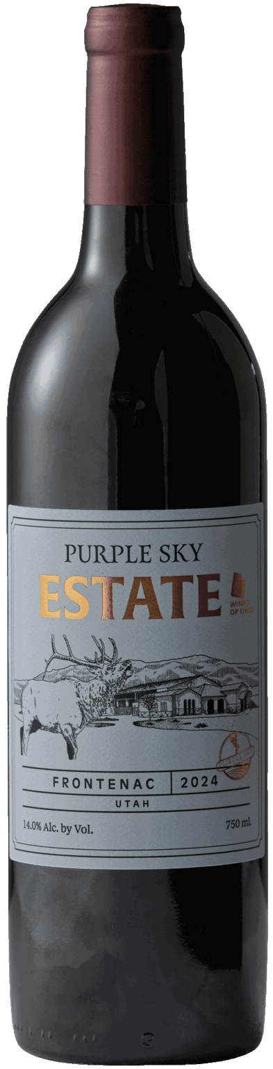 Purple sky winery frontenac estate wine.