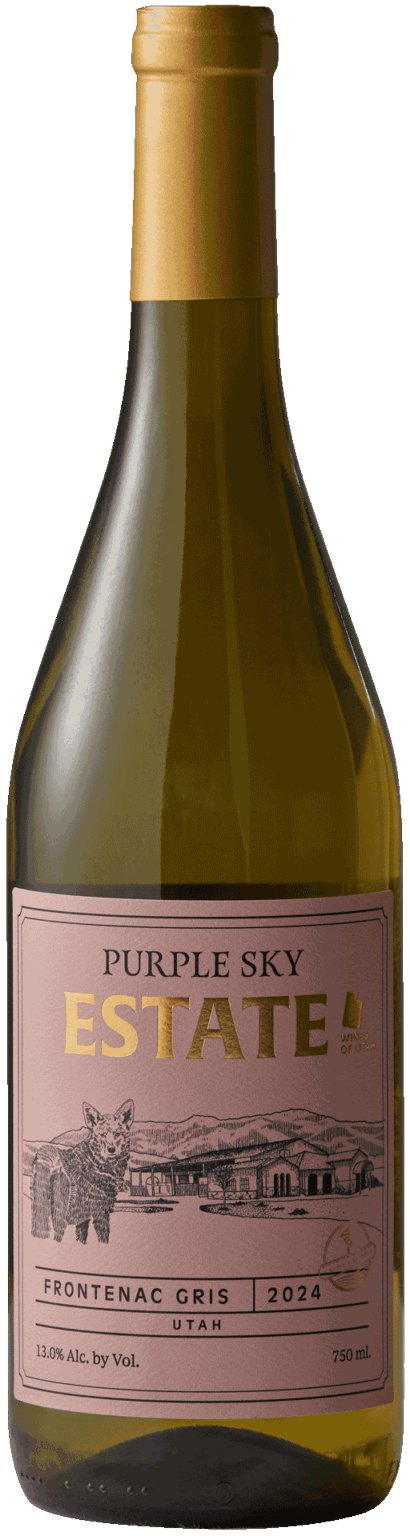 Purple sky winery frontenac gris estate wine.